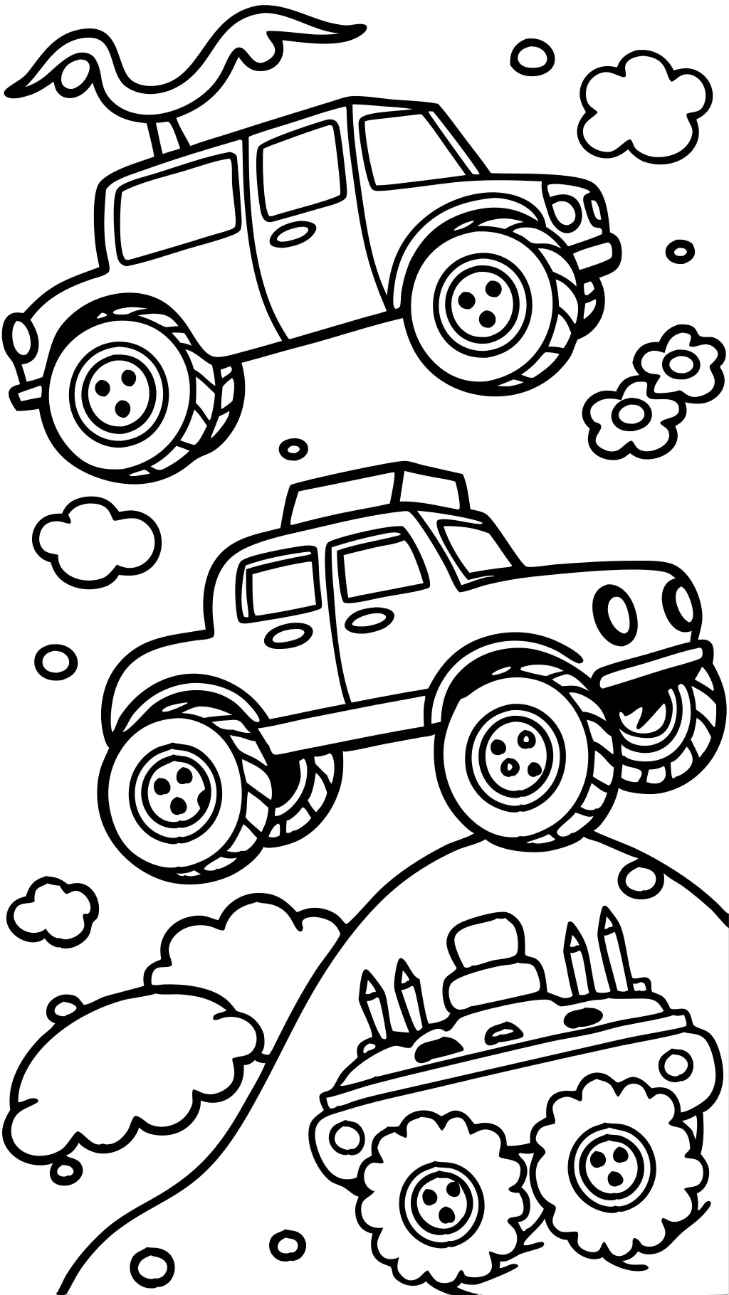 color pages monster trucks